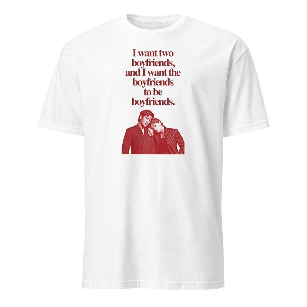 Ilya Shane I Want Two Boyfriends Shirt Heated Rivalry Queer Fandom T-Shirt .